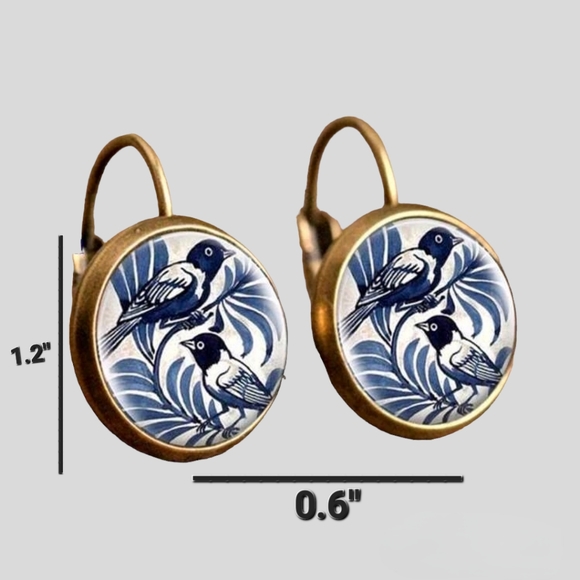 Blue Bird Earrings - Picture 3 of 3